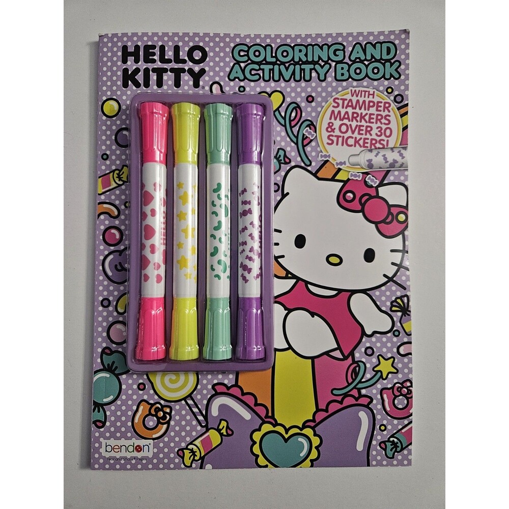 Hello Kitty Coloring & Activity Book- Includes Stamper Markers & 30 Stickers